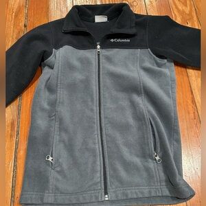 Columbia jacket.Youth gray and black zip up